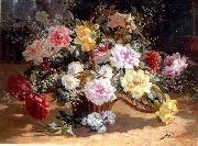 unknow artist Floral, beautiful classical still life of flowers.070 oil on canvas